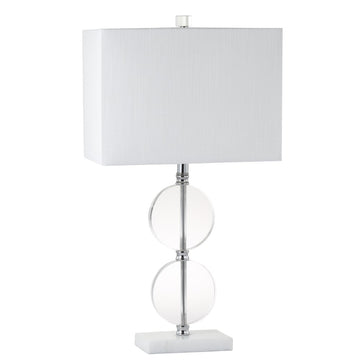 Richard 26" Crystal/Marble LED Table Lamp - JONATHAN Y